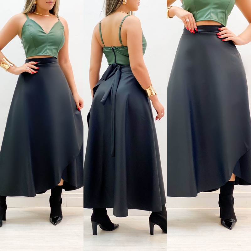 O Comprimento Ideal: Decifrando os Mistérios da Saia Envelope - inspiração 2