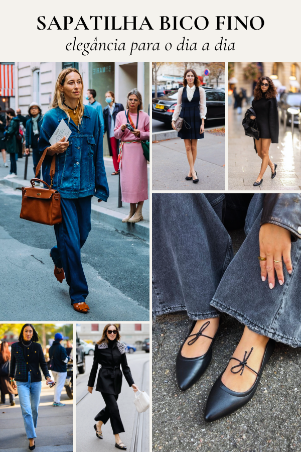 Sapatilha Bico Fino: Elegância que Alonga as Pernas - inspiração 1