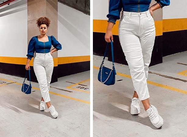 O Toque de Cor Inteligente: Usando Cores Complementares ao Tênis Branco - inspiração 2