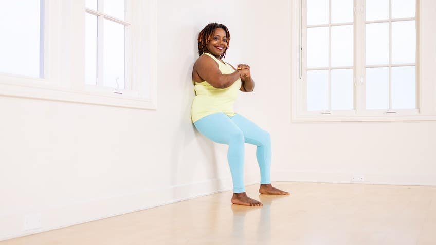 Flexibilidade nas Alturas: Alongando com Apoio na Parede - inspiração 2