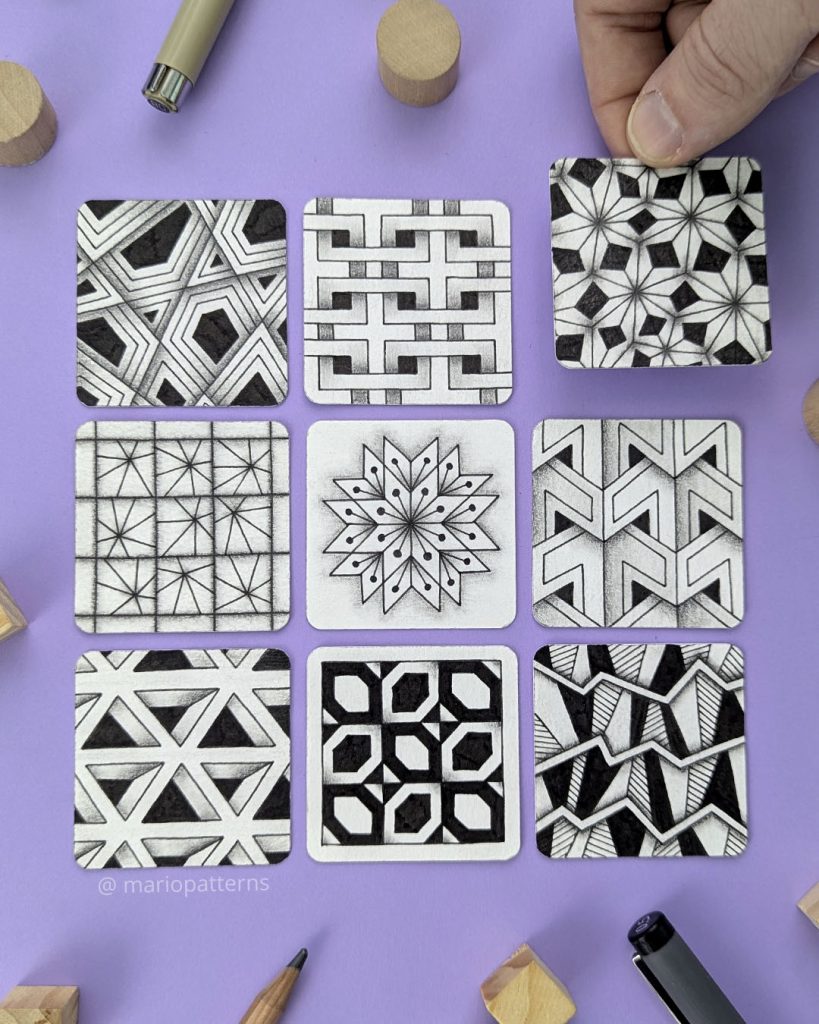 Entendendo os 'Tangles': As Formas que Criam a Mágica - inspiração 1