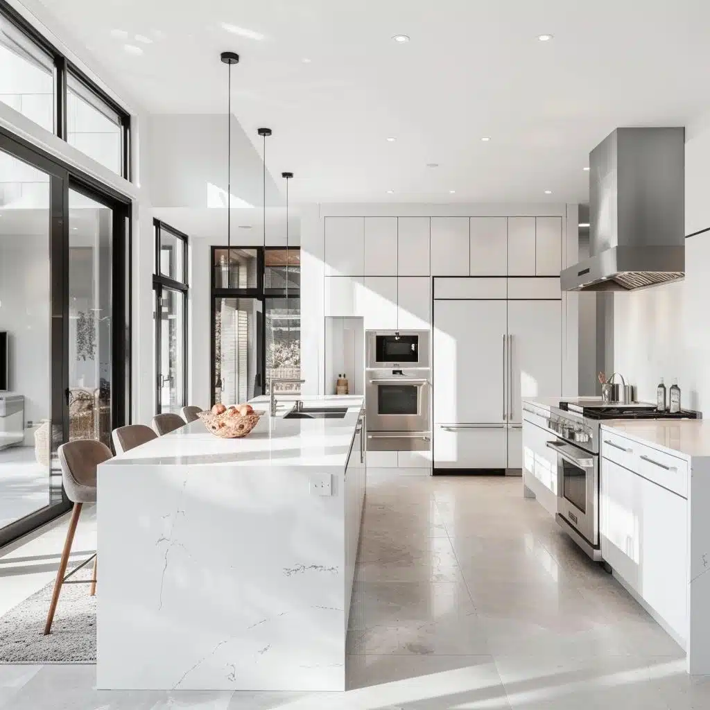 decoração cozinha branca pequena