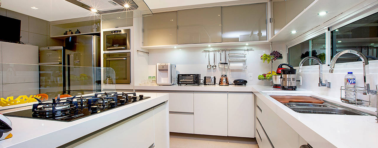 ideias para cozinha branca moderna