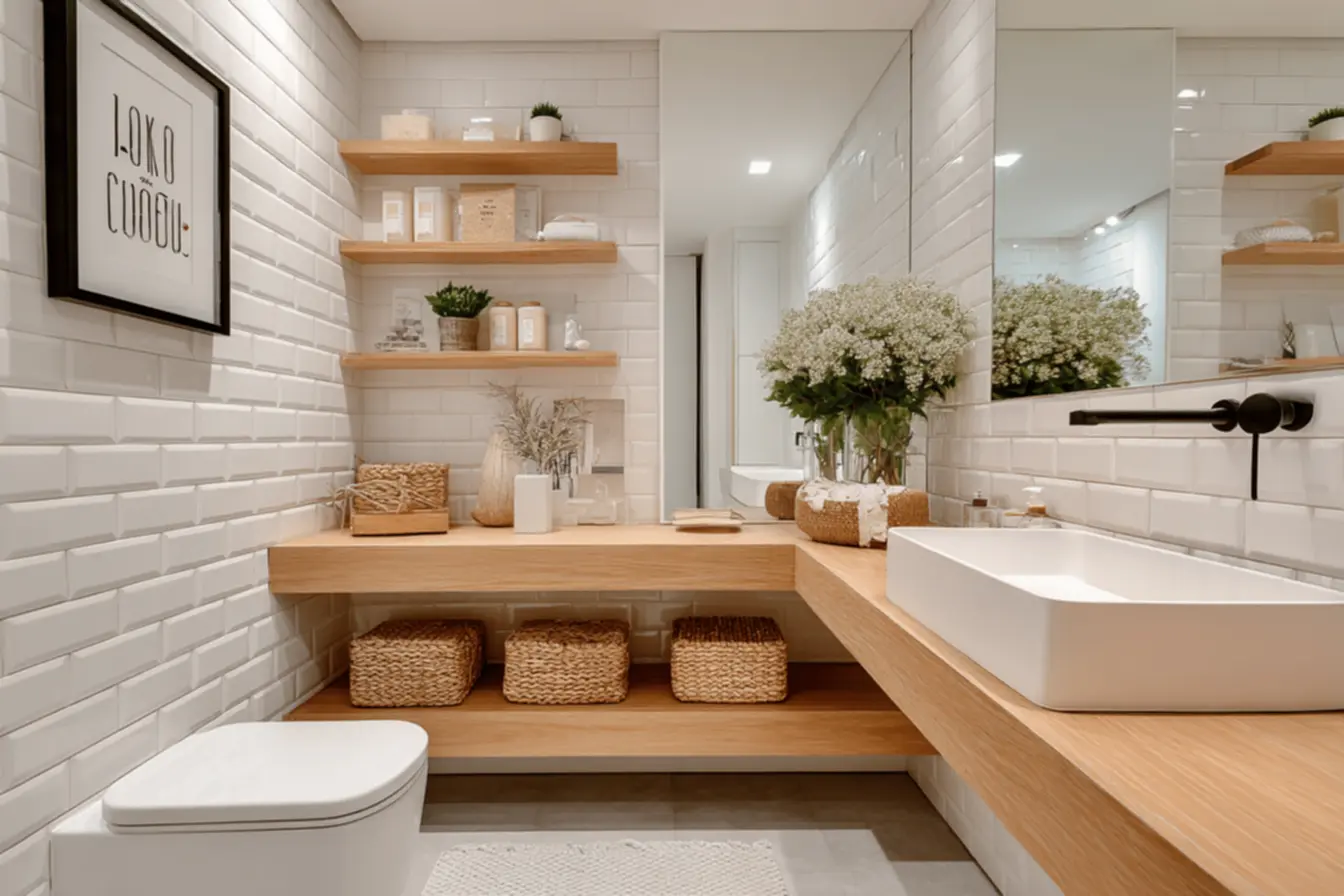 como fazer banheiro pequeno parecer maior