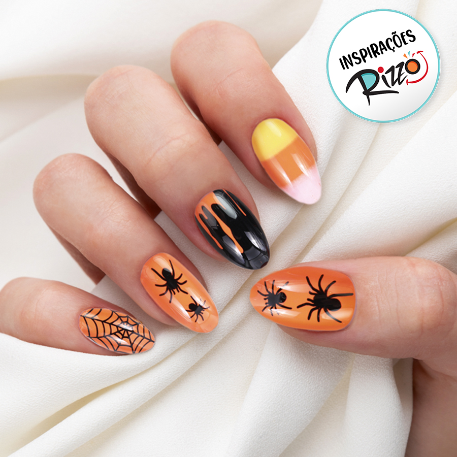 Tutorial de Unhas de Abóbora para Halloween