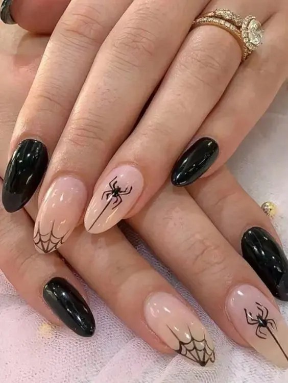 Unhas Minimalistas de Halloween: Ideias Simples e Chiques