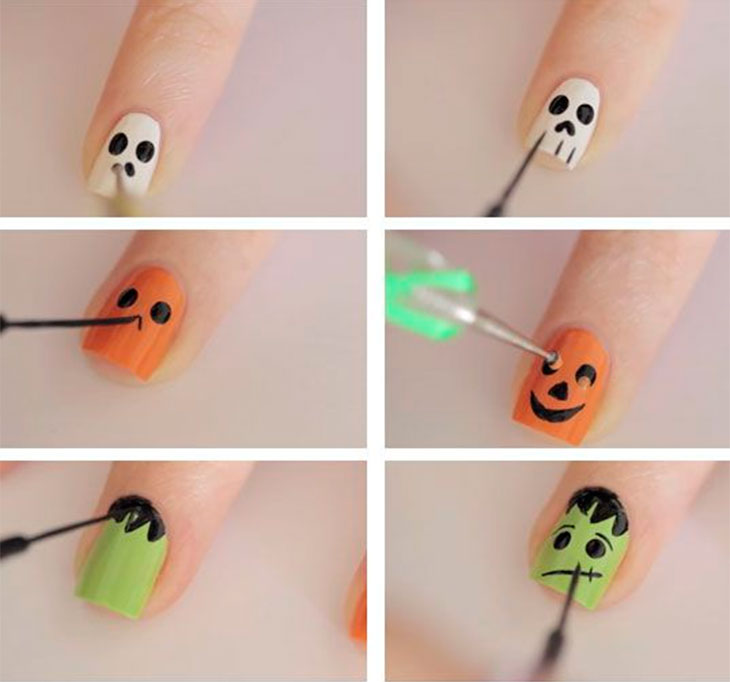 Tutorial de Unhas de Abóbora para Halloween