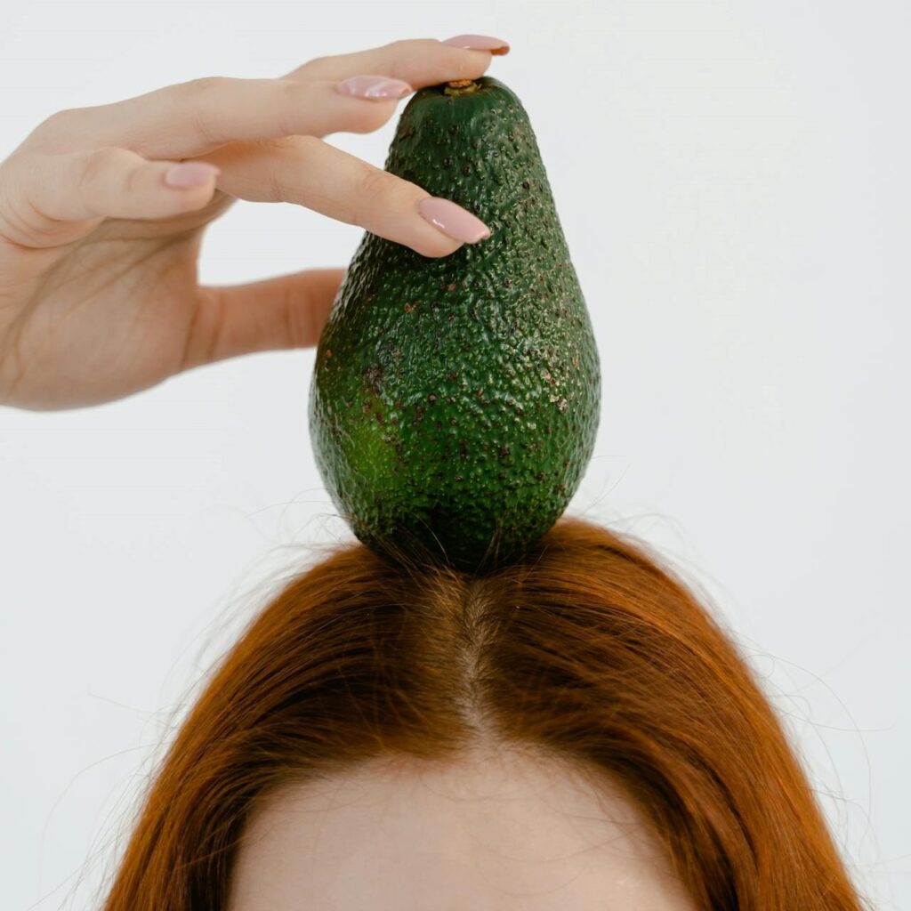 abacate no cabelo