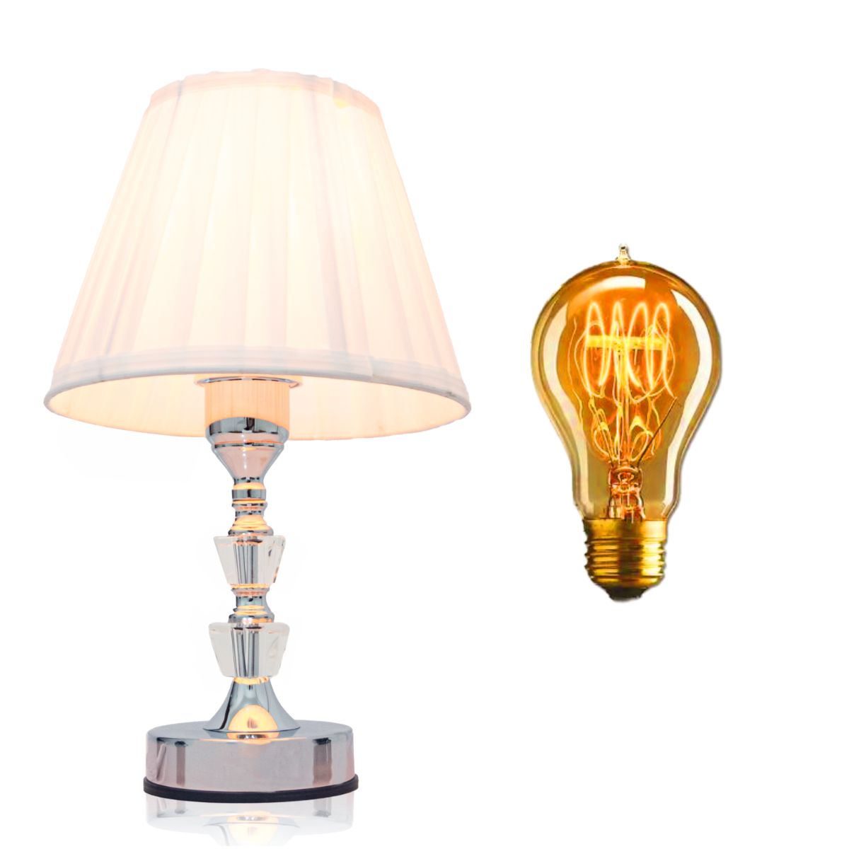 abajur com luz quente