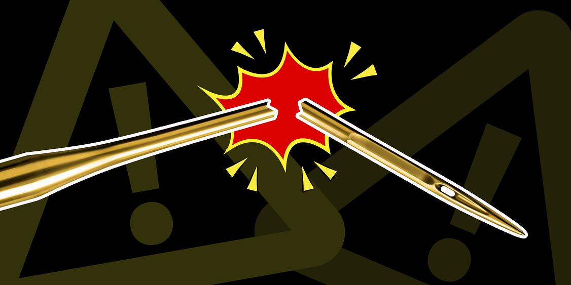 agulha da mquina quebrando