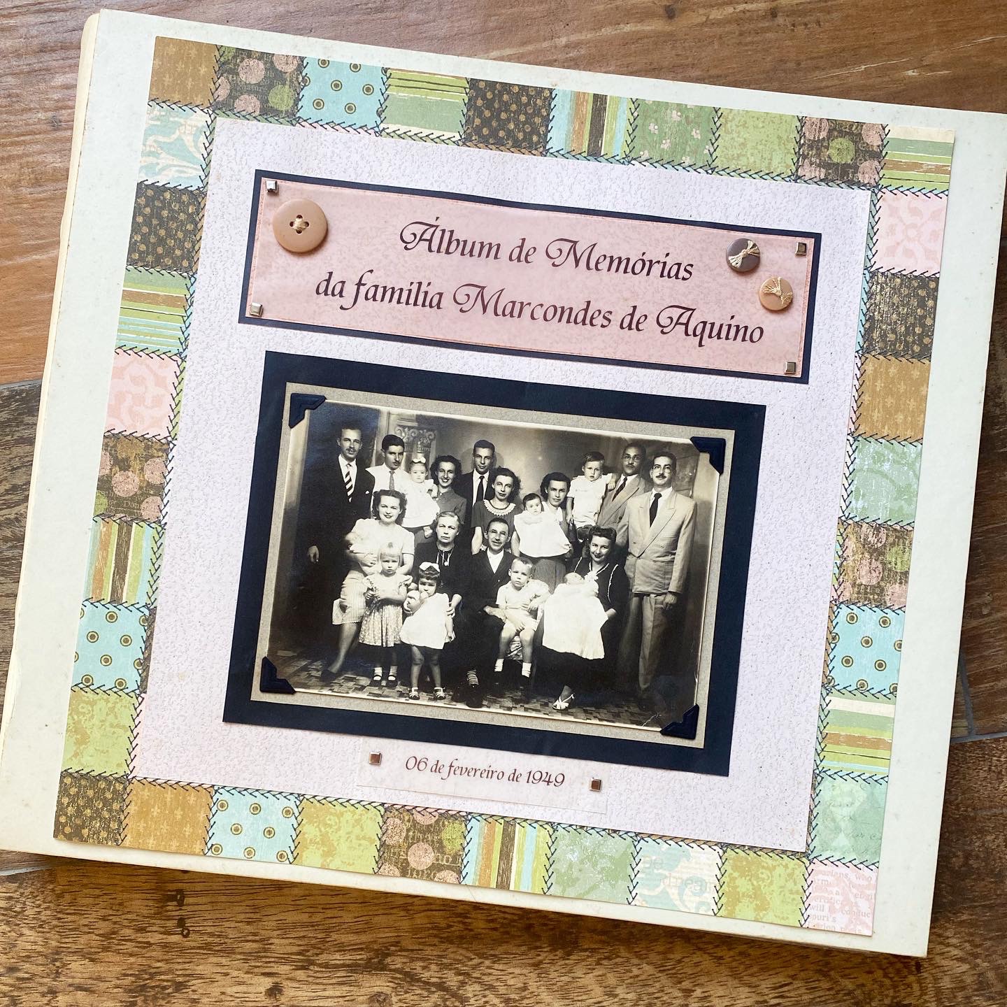 álbum de fotos de família