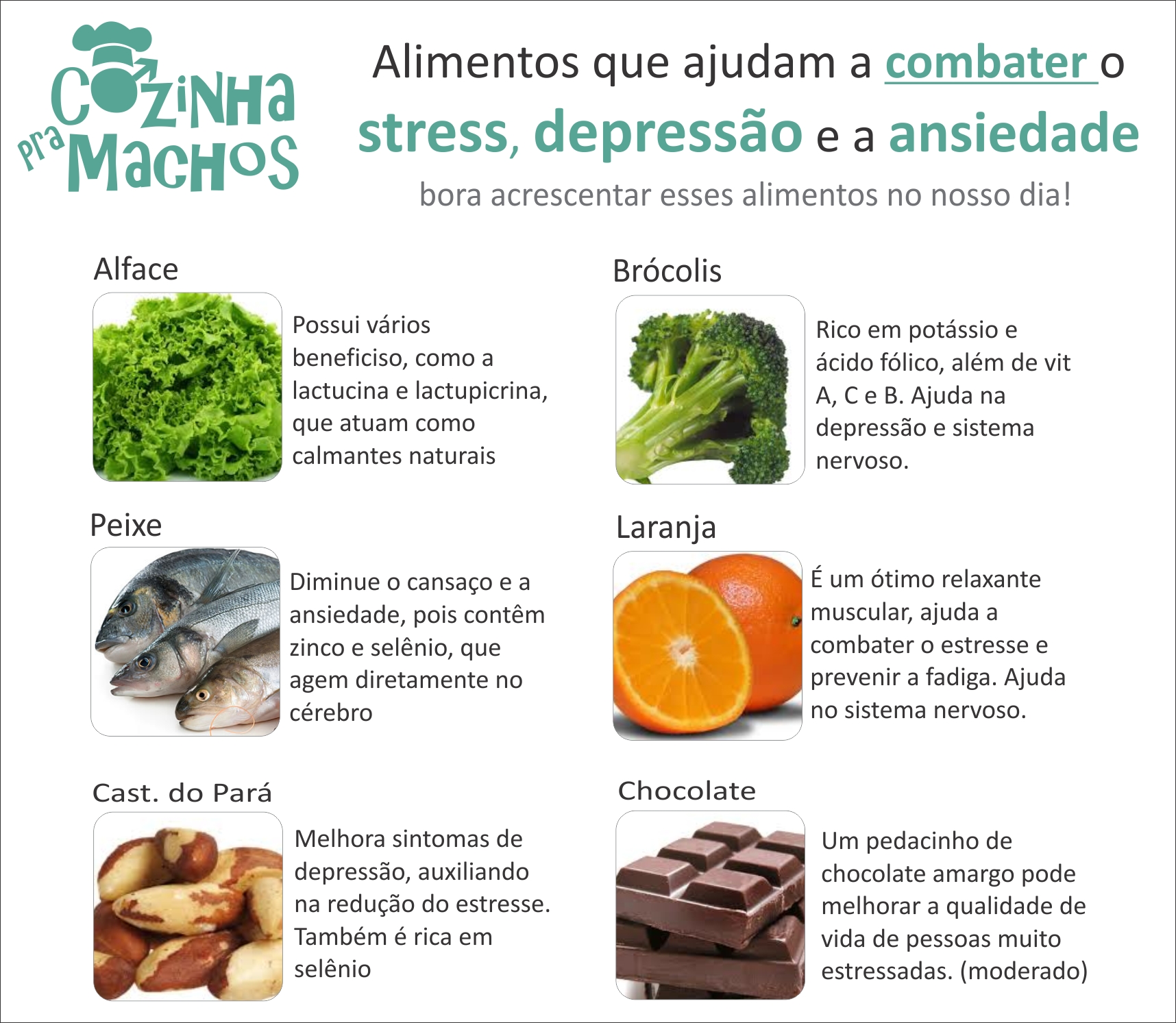 Guia completo de alimentos que acalmam