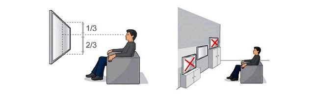 medida para instalar tv no rack