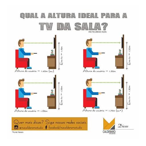 como instalar TV na altura certa