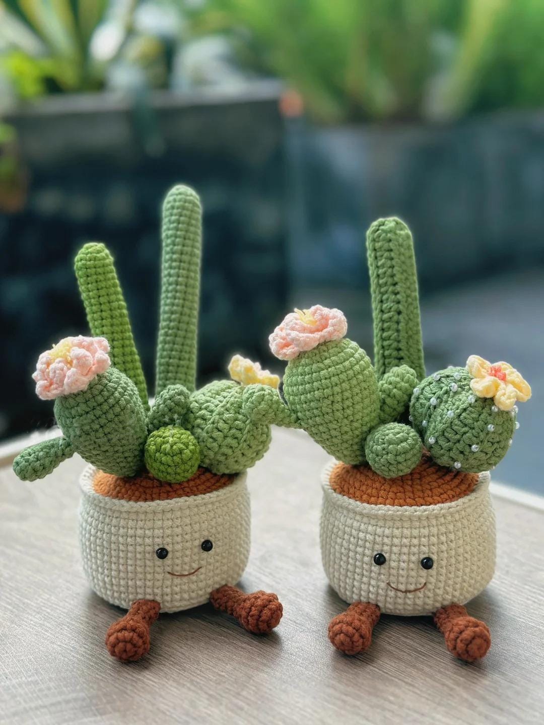 amigurumi de cactos e suculentas