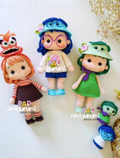 Guia Completo: Cores e Emoções dos Amigurumis Divertida Mente