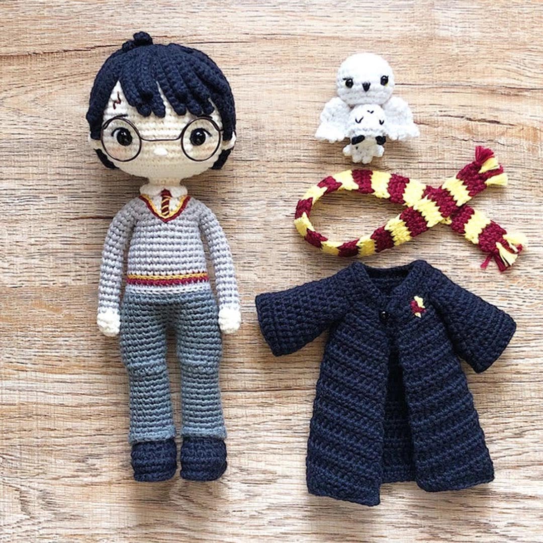 Receitas Gratuitas de Amigurumi Harry Potter para Iniciantes