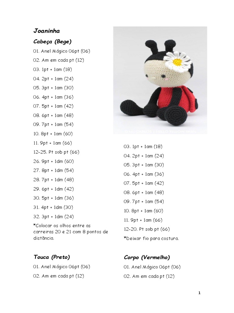 5 Ideias de Decoração com Amigurumi Joaninha