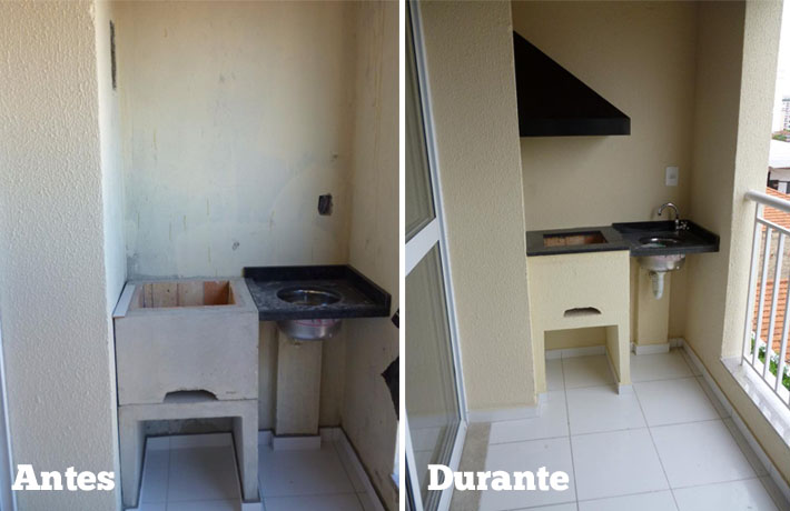 custo reforma área gourmet apartamento pequeno