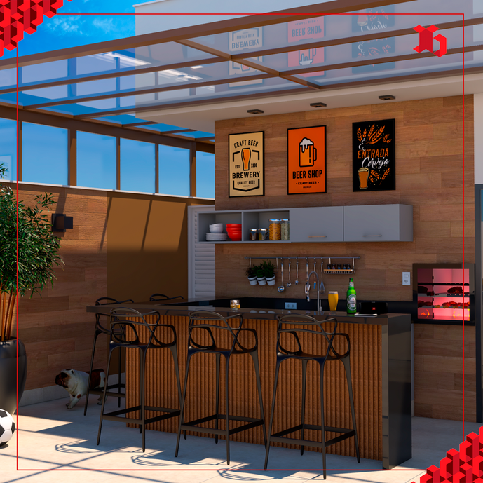 ideias decoração varanda gourmet pequena funcional