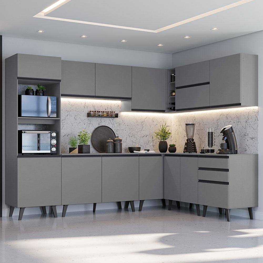 quanto custa cozinha modulada cinza