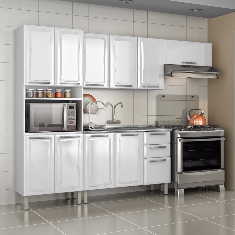 melhores armários de cozinha de aço para casas pequenas