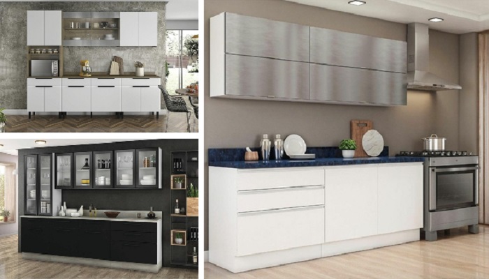 armário de cozinha de aço vs. armário de cozinha de MDF