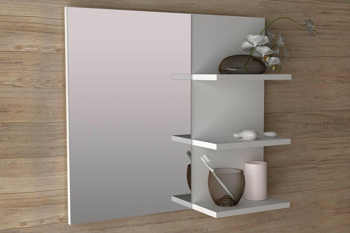 armário de banheiro com espelho e gabinete