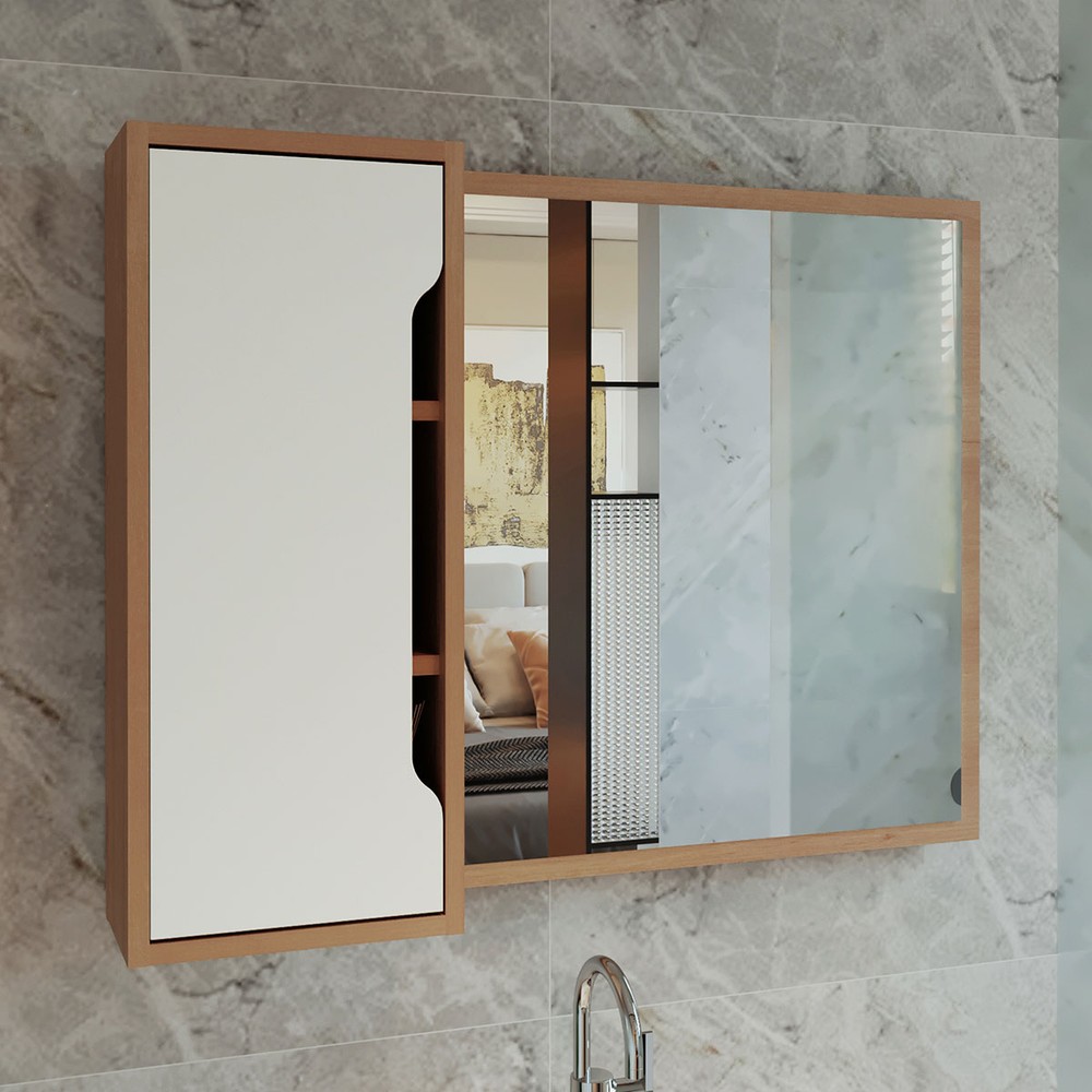 como escolher armário de banheiro com espelho