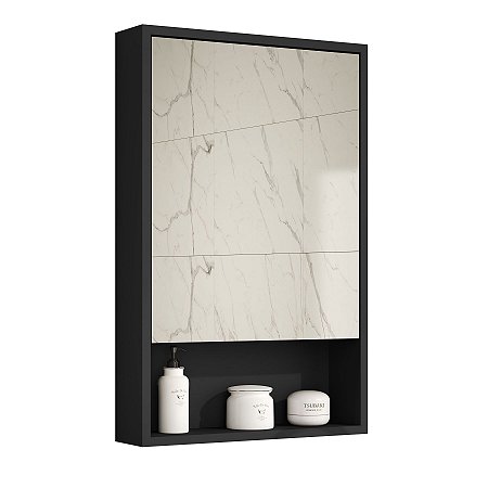 armário de banheiro com espelho e gabinete