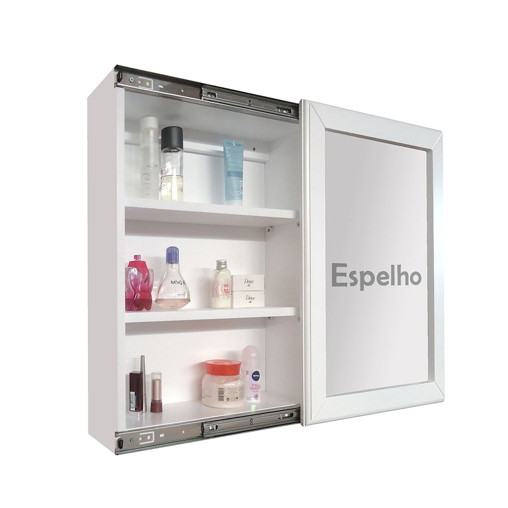 espelheira para banheiro pequeno com nichos