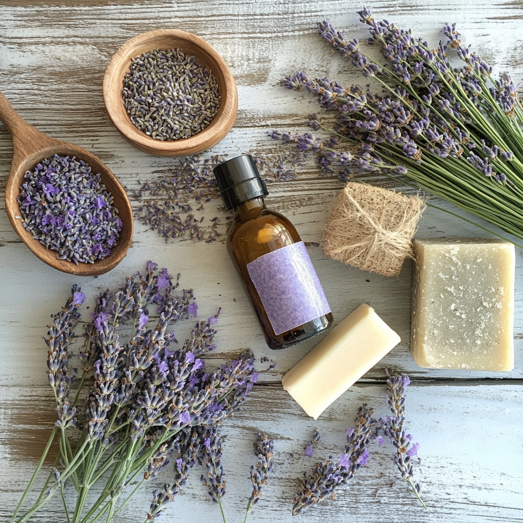 aplicações pele óleo lavanda