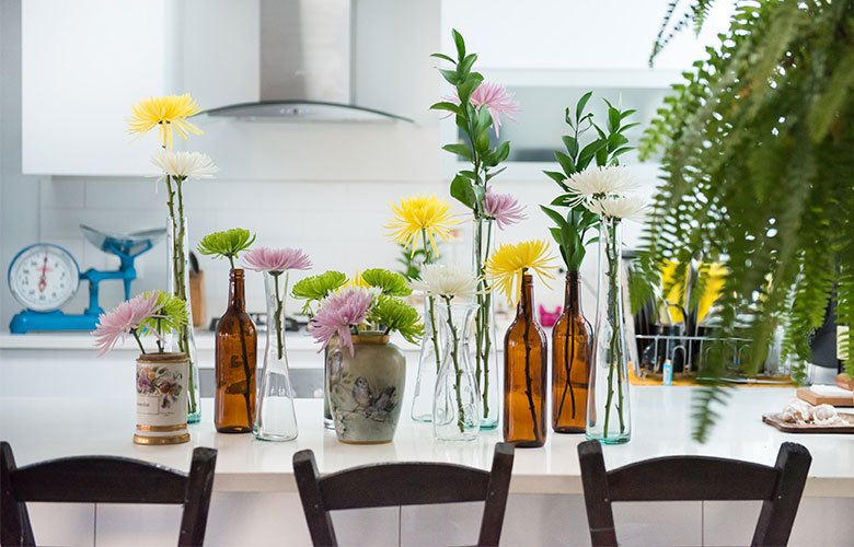 arranjos de flores para mesa de jantar