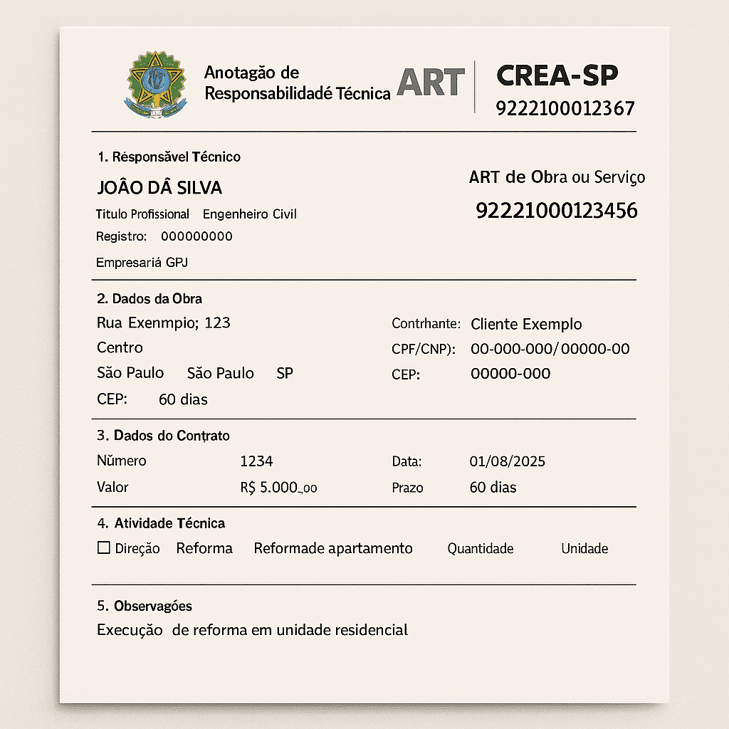 quando precisa de art para reforma