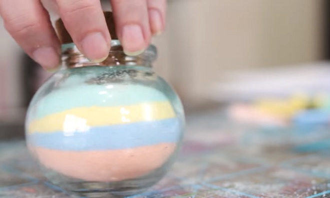 técnicas de artesanato com areia colorida