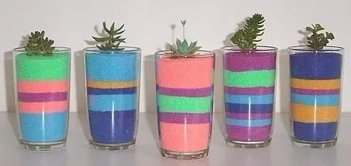 como tingir areia em casa