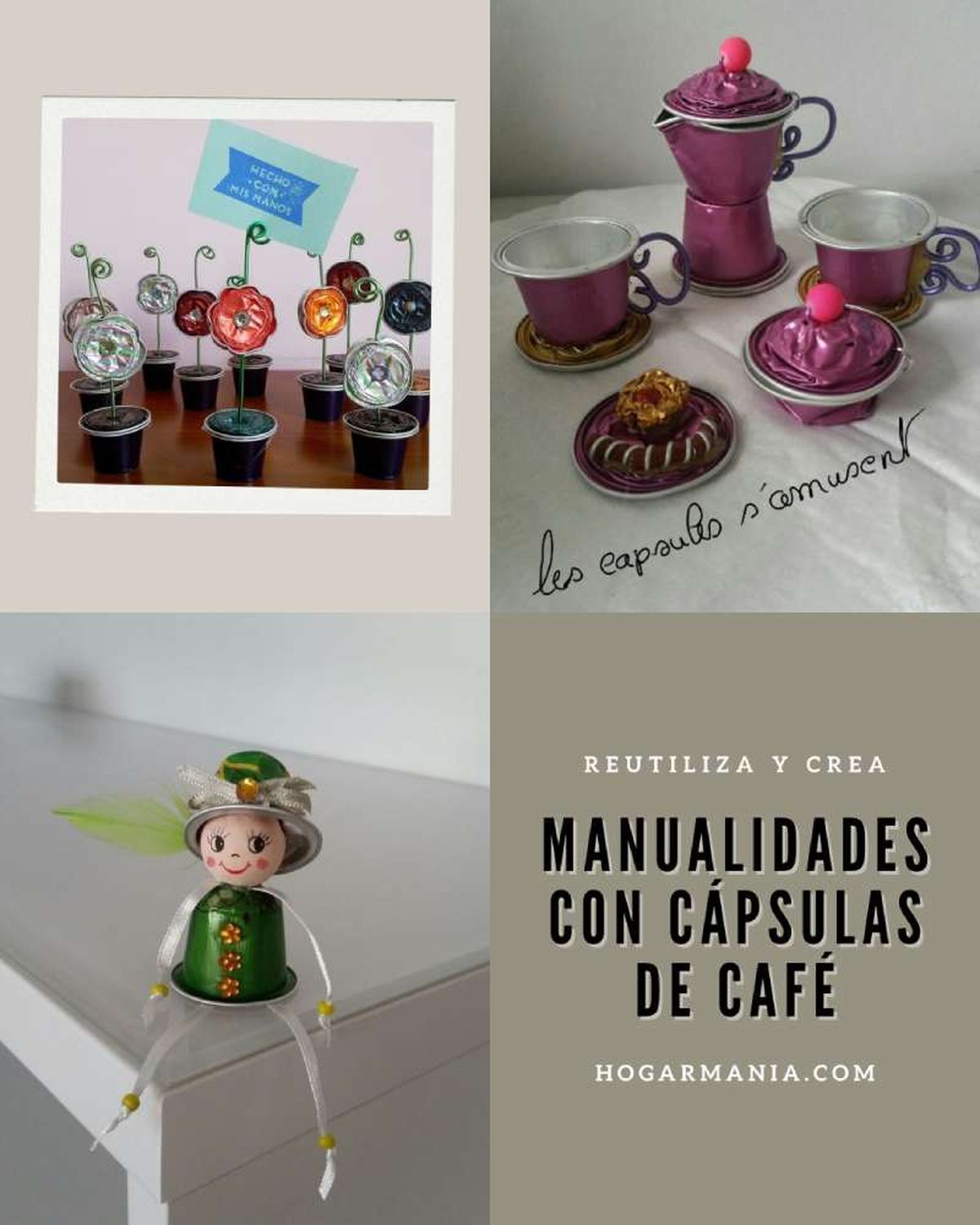 artesanato com cápsulas de café