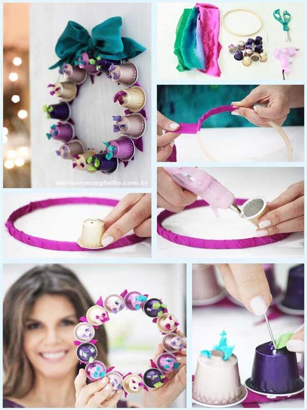 artesanato com cápsulas de café