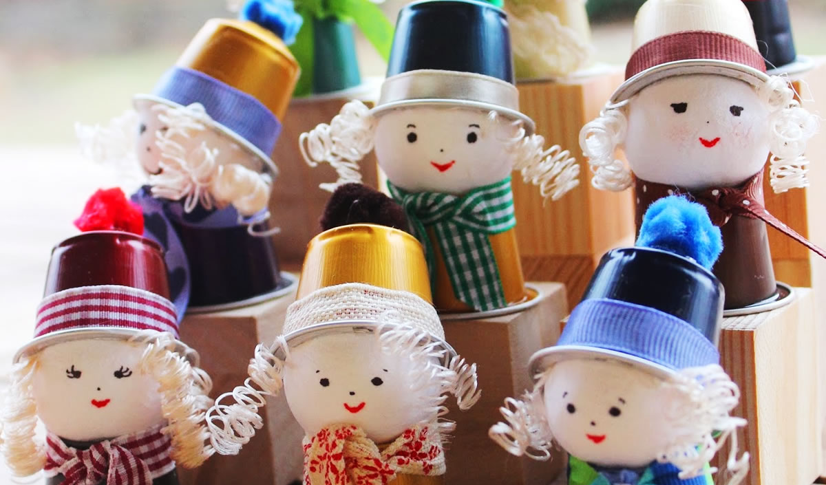 artesanato com cápsulas de café