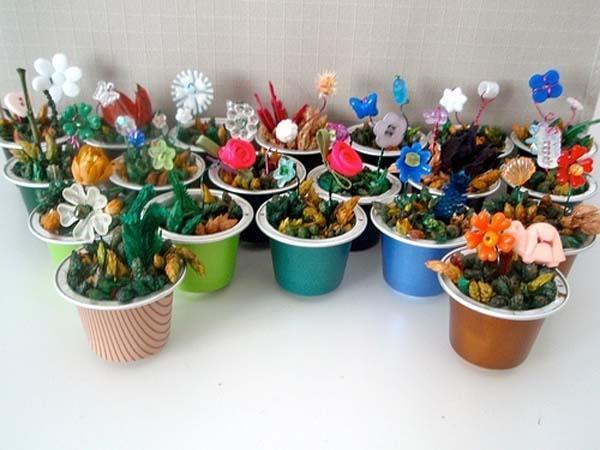 artesanato com cápsulas de café