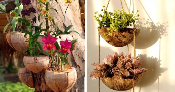 artesanato com coco seco passo a passo