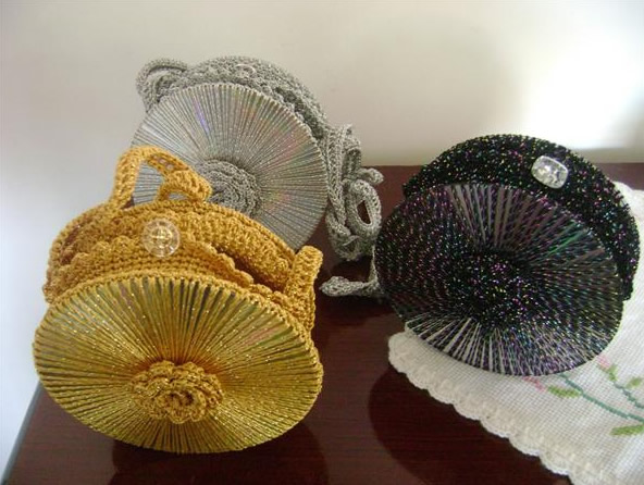 como fazer artesanato com disquetes antigos