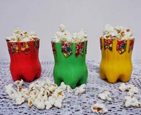 Decoração de Mesa Infantil com Garrafas PET: Vasos e Centros de Mesa