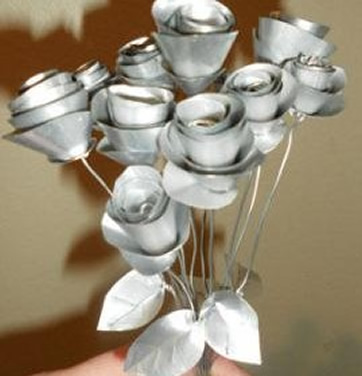 artesanato com latas de alumnio