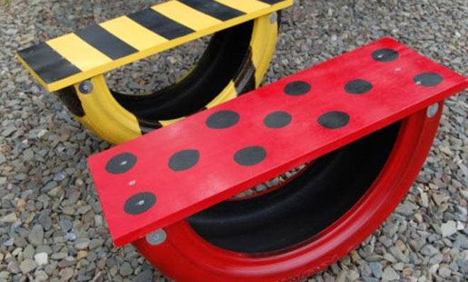 artesanato com pneu velho