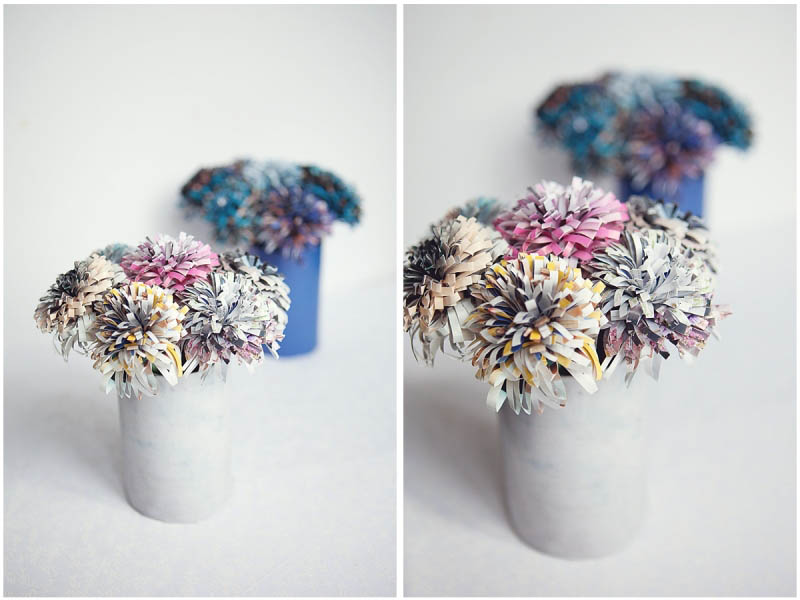 artesanato com revistas enroladas