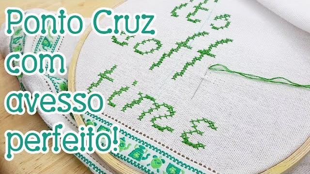 avesso limpo bordado ponto cruz