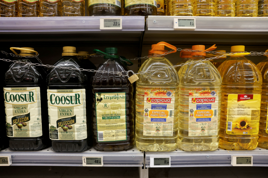 azeite de oliva ou girassol