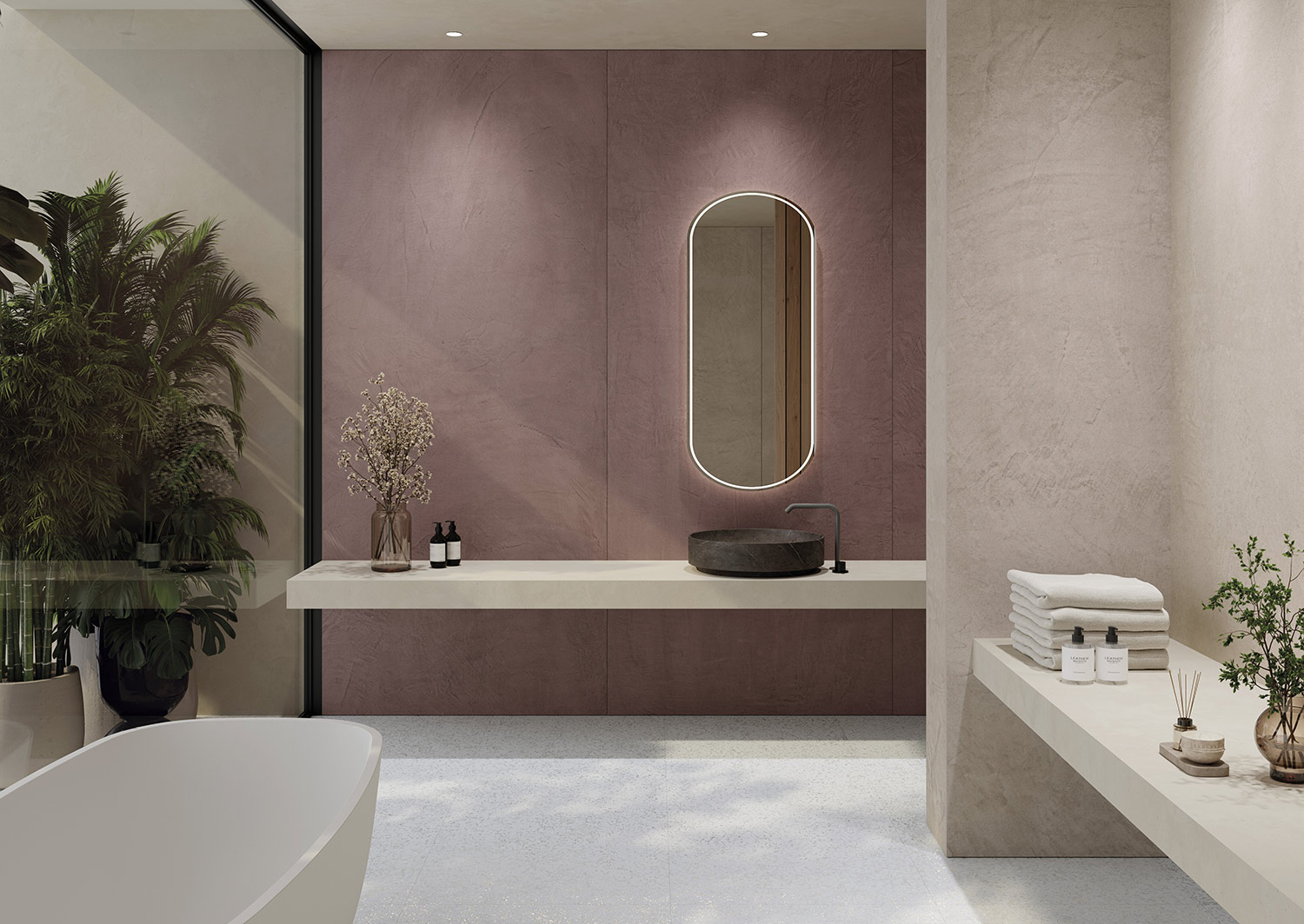 formatos de porcelanato para banheiros modernos