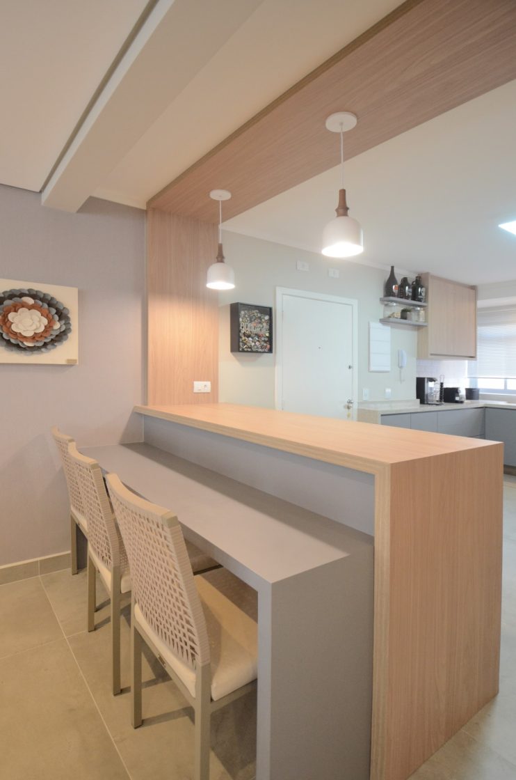 balcão cozinha americana granito ou porcelanato